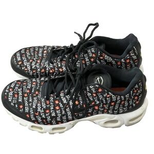 Nike Air Max Plus TN Just Do It Black Sneakers Sz 7 Womens Shoes 862201-007